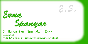 emma spanyar business card